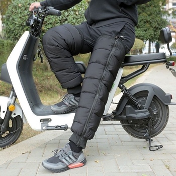 Protector pentru genunchi cu căptușeală de fleece, design gros și rezistent la vânt, pentru mersul cu motocicleta în timpul iernii, purtare în exterior