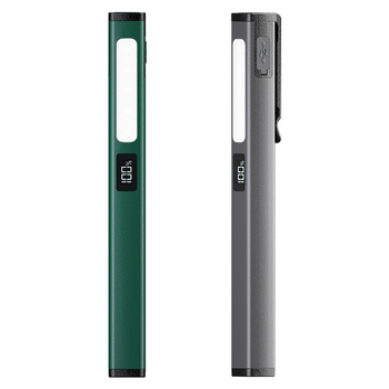 LED pero-oblika radna svjetiljka s USB punjenjem, magnetska baza i prikaz snage – 3W LED, 400mAh