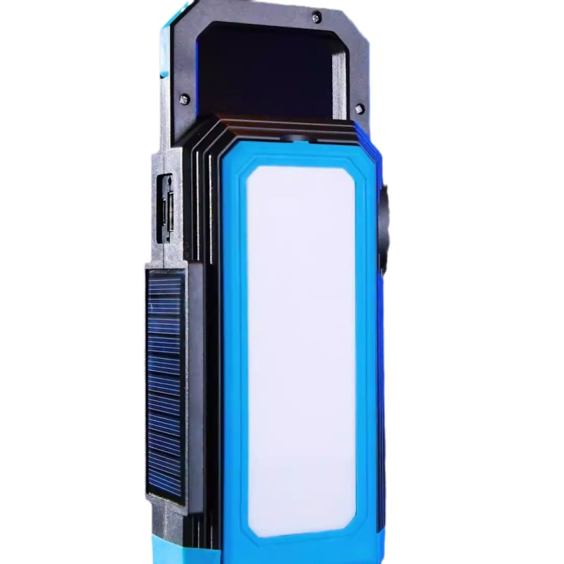 LED radna lampa sa solarnim napajanjem za vanjsko kampiranje, hitno punjenje, prijenosna servisna svjetiljka — 3.7V, 8W, dodirni prekidač