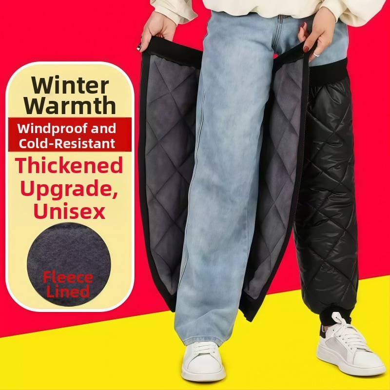 Žieminiai kelio sąnarių apsaugos motociklams - su fliso įdėklu, storos, blauzdos apsauga, universalus dydis, tinkami ledo ir sniego sportams