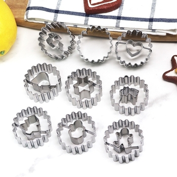 Set 9 nehrđajućih kalupa za kekse za božićne deserte, fondant i džem