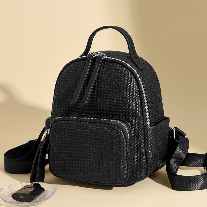 Női hátizsák Oxford anyagból, cipzáros zárás, telefonrekesz, poliészter bélés, belső zseb