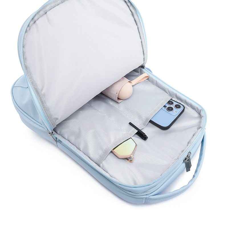 Dámsky batoh s veľkou kapacitou, ľahký a priedušný, Oxford tkanina, vnútorná nylónová výstelka, vrecko na notebook a vnútorné vrecká