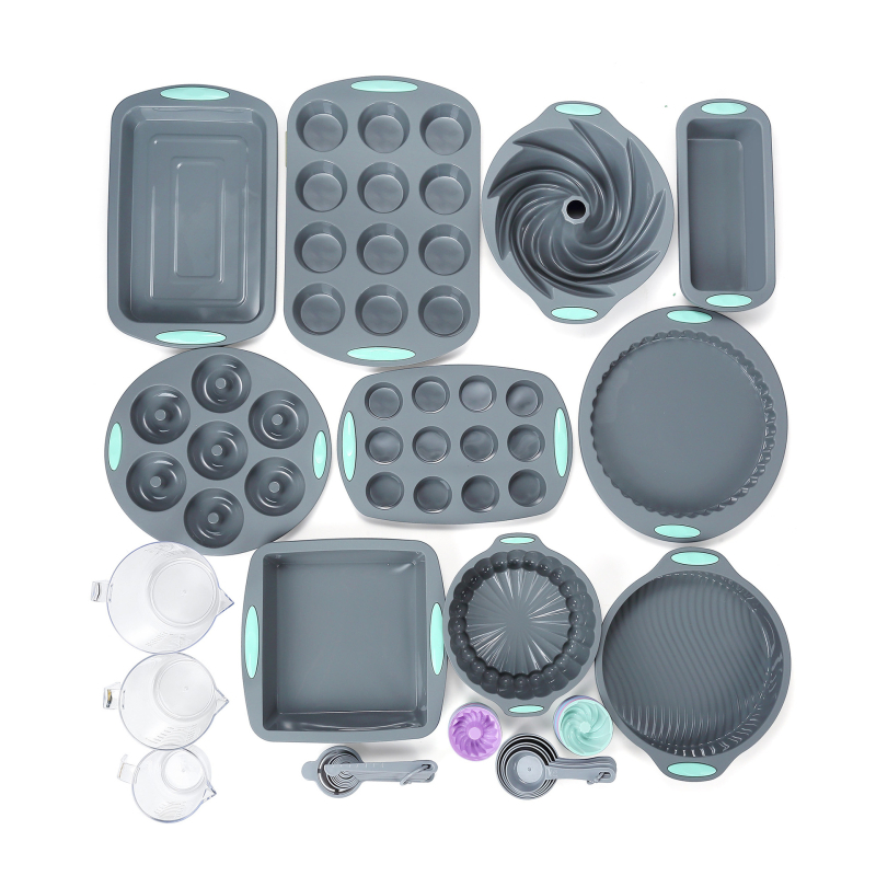 Szilikon 54 darabos tortaforma-készlet otthoni sütéshez – kerek formák