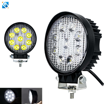 LED автомобилен прожектор, кръгъл, 9 LED, 27W, 12-80V, 6000K