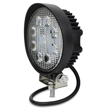 LED автомобилен прожектор, кръгъл, 9 LED, 27W, 12-80V, 6000K
