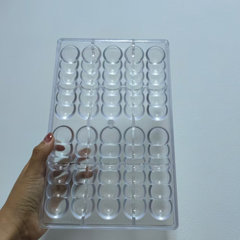 Kalup za čokoladu u obliku polukružne gusjenice, PC plastični materijal, hemisferični kalup za bombone, za pečenje