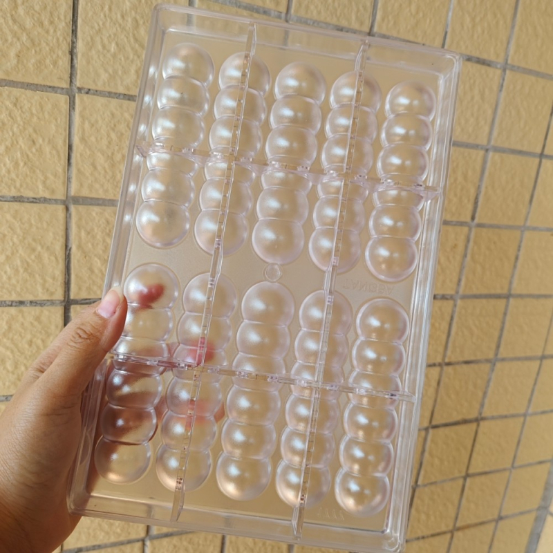 Kalup za čokoladu u obliku polukružne gusjenice, PC plastični materijal, hemisferični kalup za bombone, za pečenje