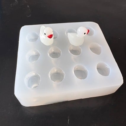 Mini žuta patka silikon kalup za smolu, fondant i čokoladu