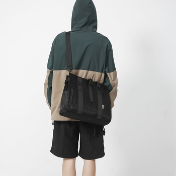 Férfi crossbody táska, nagy kapacitású, PU bőr, Oxford bélés, 2025 tavasz