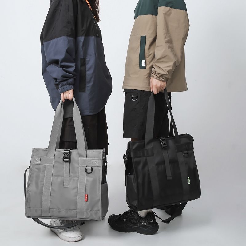 Férfi crossbody táska, nagy kapacitású, PU bőr, Oxford bélés, 2025 tavasz