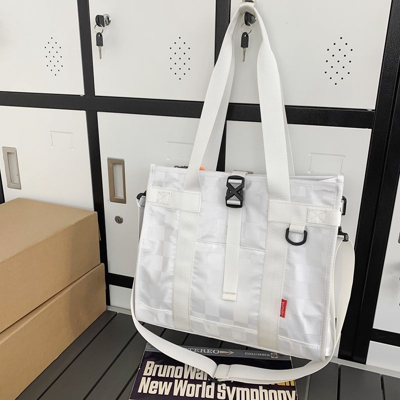 Férfi crossbody táska, nagy kapacitású, PU bőr, Oxford bélés, 2025 tavasz