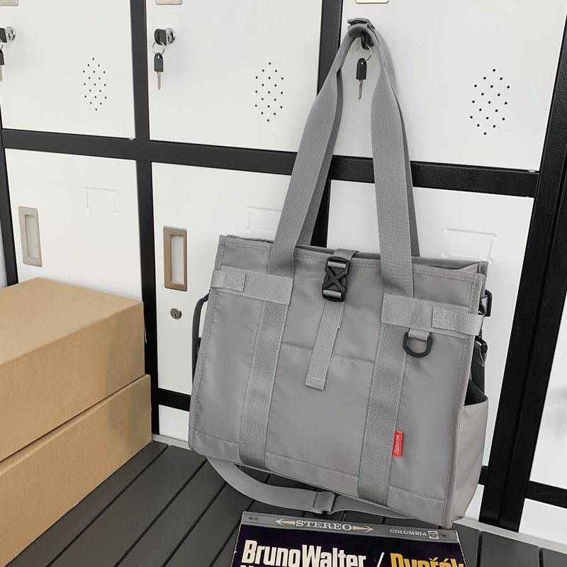 Férfi crossbody táska, nagy kapacitású, PU bőr, Oxford bélés, 2025 tavasz