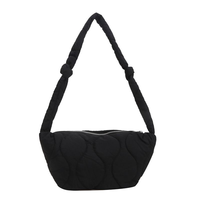 Női crossbody válltáska, utcai stílus, Oxford anyag, vízszintes négyzet alak, cipzáras nyitás, belső zseb a telefonhoz
