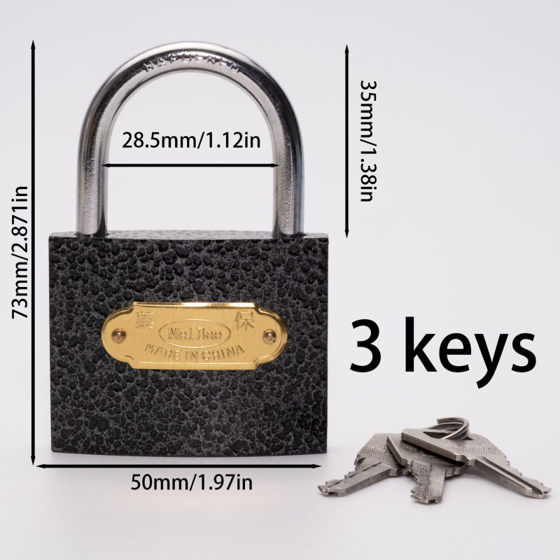 Meibao metalna brava za kućnu upotrebu — Novi kineski stil, univerzalna brava za torbe i ormariće, model: kućni katanc