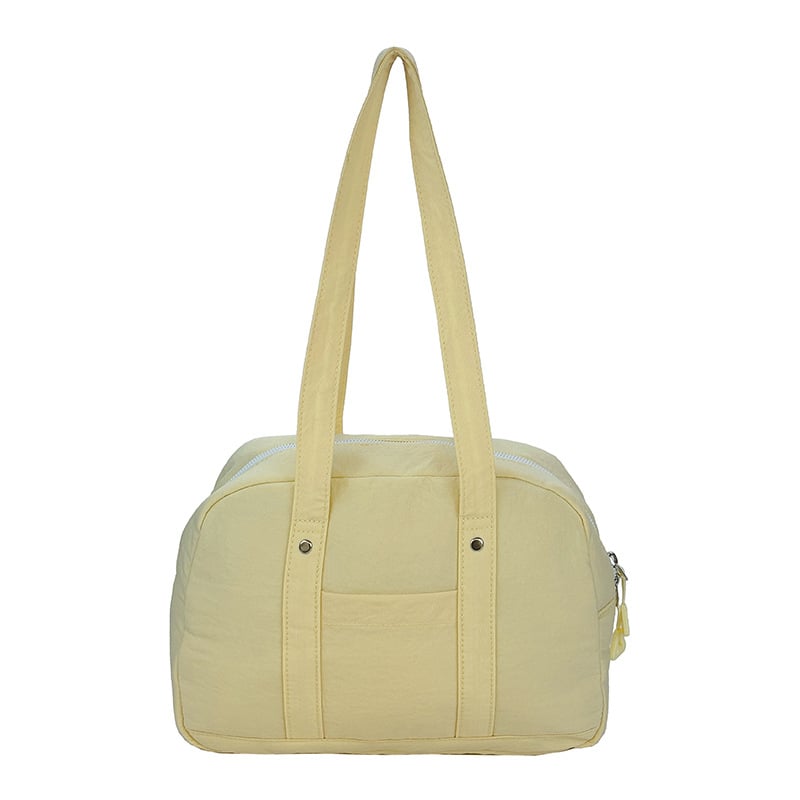 Tote taška Oxford so street style a podpažným dizajnom, vodorovný štvorcový tvar, zapínanie na zips, polyesterová podšívka, vrecko na dokumenty, vnútorné vrecko s patchom, dvojité popruhy — Jeseň 2025