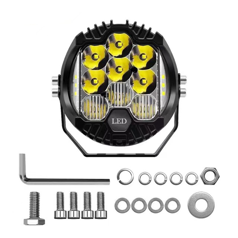 LED Wrangler фарове с три страни осветление - 190W, 18000 lm, 12-80V, 50000 ч, 6500K-3500K