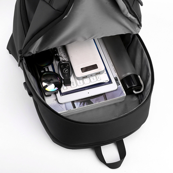 Unisex ruksak za prijenosno računalo s vodootpornom tkaninom, naramenice s zračnim jastukom, poliester podstava za poslovna putovanja