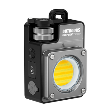 LED kamping svjetlo s USB punjenjem, aluminijsko legura tijela, COB LED, 360° rotacija, baterija 3000mAh