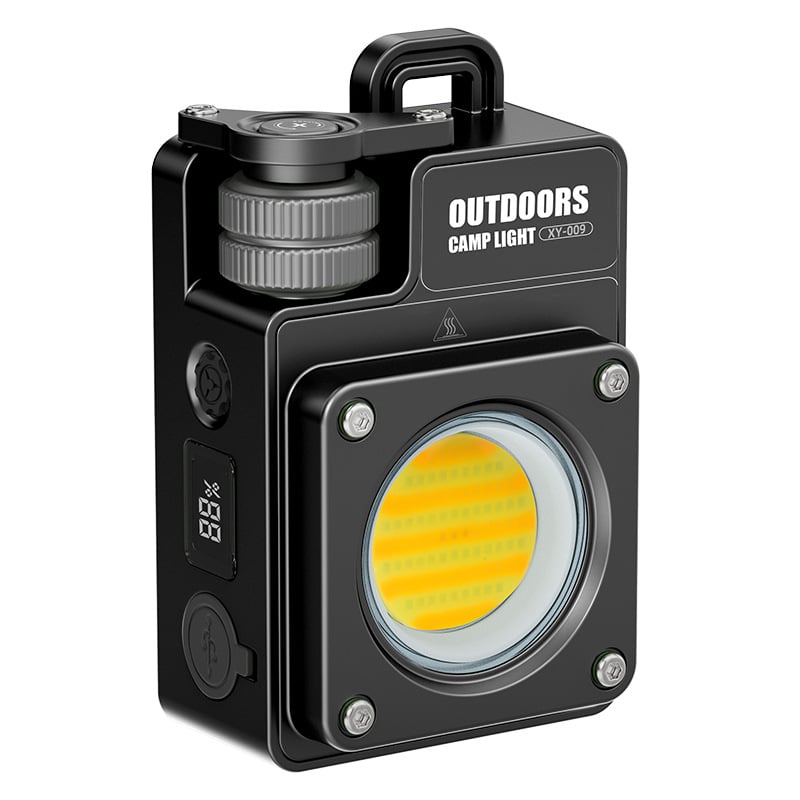 LED kamping svjetlo s USB punjenjem, aluminijsko legura tijela, COB LED, 360° rotacija, baterija 3000mAh