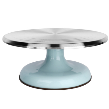 Okretna podloga za ukrašavanje torti od aluminijske legure | okrugli oblik | protuklizna | za profesionalnu upotrebu