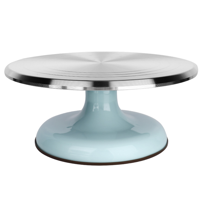 Okretna podloga za ukrašavanje torti od aluminijske legure | okrugli oblik | protuklizna | za profesionalnu upotrebu