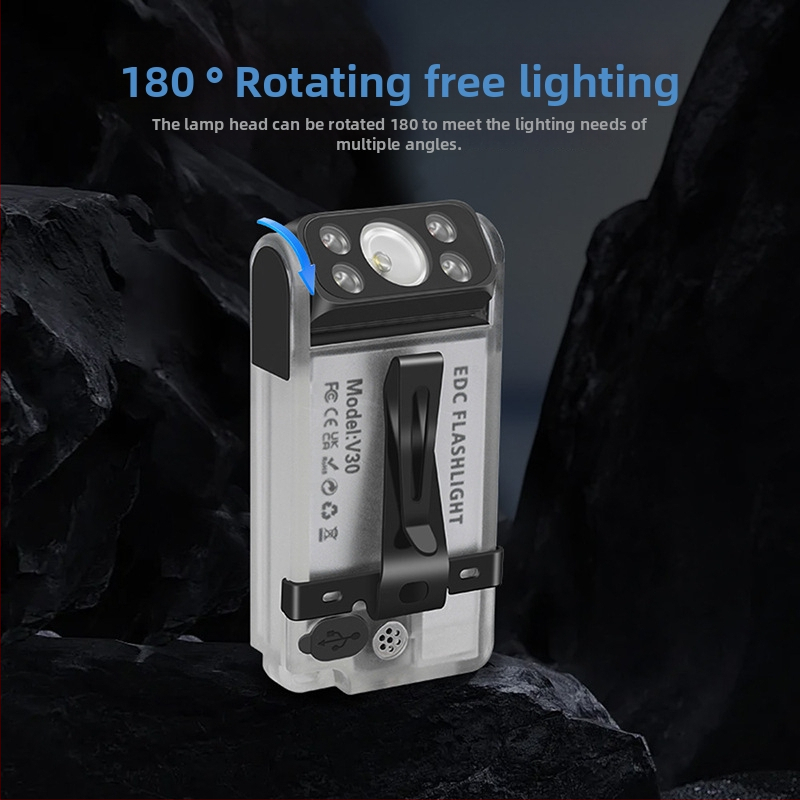 Višenamjenska ručna svjetiljka s 360° rotirajućom glavom, 2000mAh punjiva baterija, LED 15W, aluminijsko kućište, ručno generiranje energije, trajanje 3,5 sati