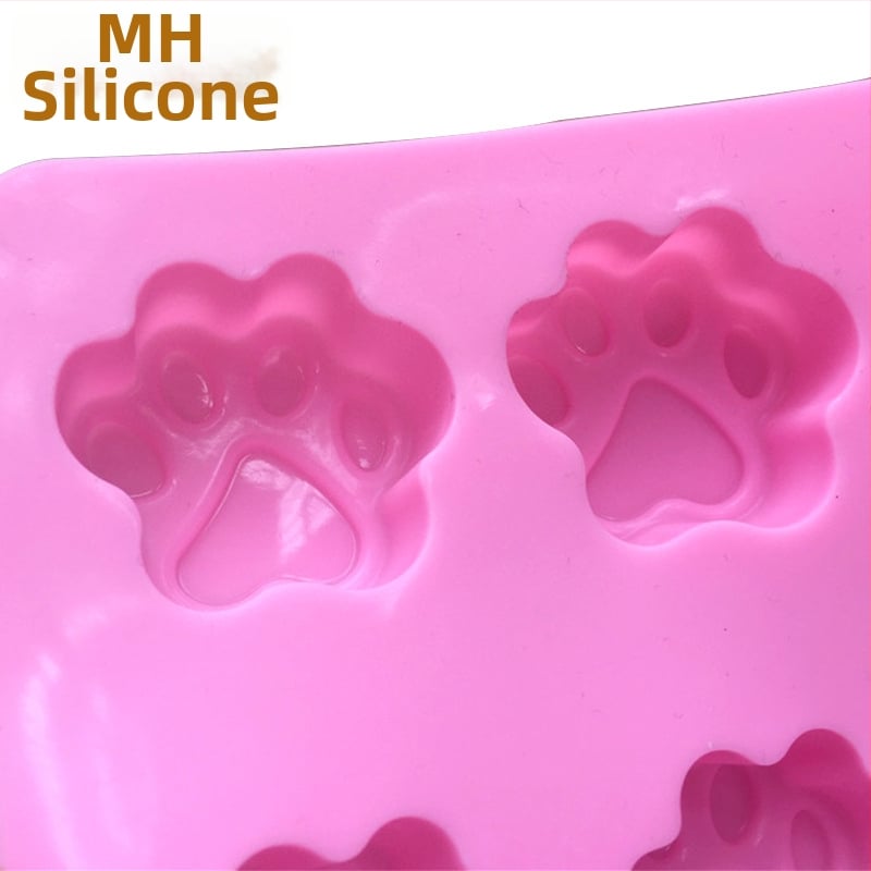 Silikónová forma na koláče a mydlá – 10 kusov, nepravidelné tvary s motívmi mačacích labiek a medvedej dlaňe, na pečenie DIY
