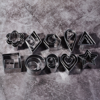 Kalup za kekse od nehrđajućeg čelika s raznim uzorcima, pogodan za kekse i torte