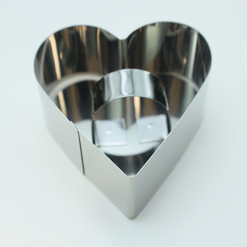 Nehrđajući čelični set kalupa za mousse – nepravilni geometrijski oblici (zvijezda, srce, cvijet, krug) za kekse i torte