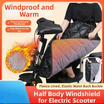 Vėjo atspari kelio skiautė elektriniam dviraliui; plastikinė konstrukcija, atspari vandeniui, galimybė logotipą spausdinti