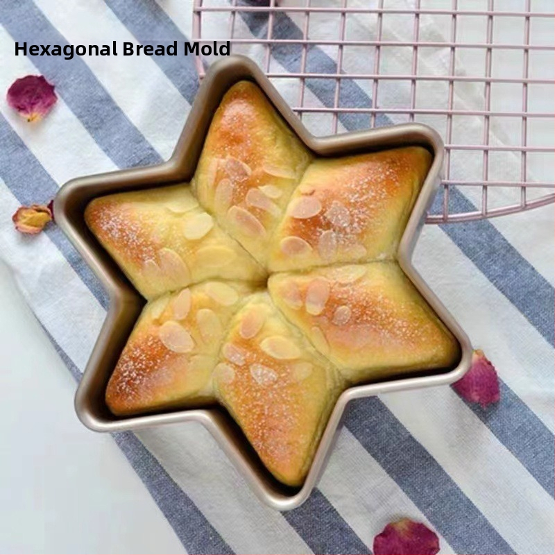 Sešstūra nepielipīga forma maizei un siera mousse kūkai, oglekļa tērauds, komplekts 120 gab