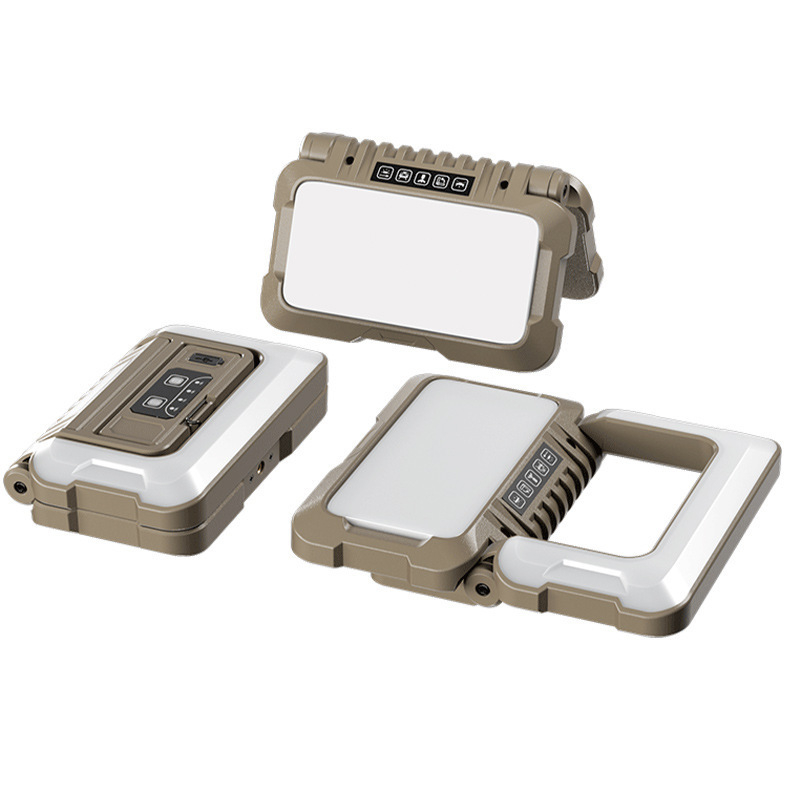 Πολυλειτουργική φορητή λαμπτήρας επιθεώρησης με LED 15W, μπαταρία 4800mAh, Type-C γρήγορη φόρτιση, περιστροφή 360°, διπλωτή για κάμπινγκ