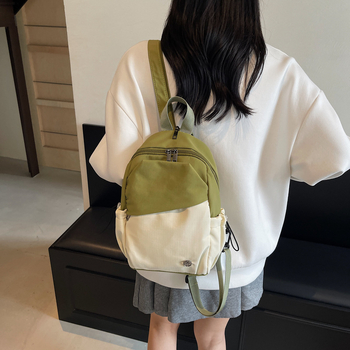 Unisex nylon ruksak s jastuком zraka na naramnicama, uličnog stila, pogodan za 10-inčni prijenosnik, prozračan, za svakodnevnu upotrebu