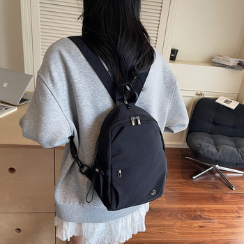 Unisex nylon ruksak s jastuком zraka na naramnicama, uličnog stila, pogodan za 10-inčni prijenosnik, prozračan, za svakodnevnu upotrebu