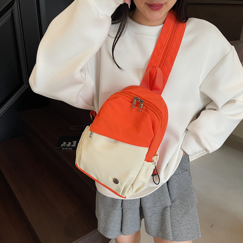 Unisex nylon ruksak s jastuком zraka na naramnicama, uličnog stila, pogodan za 10-inčni prijenosnik, prozračan, za svakodnevnu upotrebu