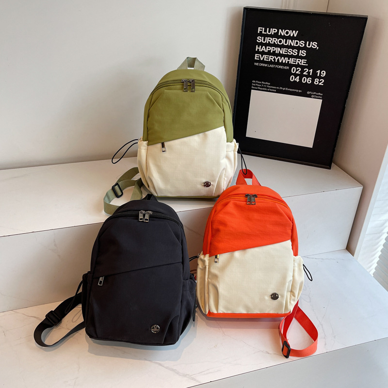 Unisex nylon ruksak s jastuком zraka na naramnicama, uličnog stila, pogodan za 10-inčni prijenosnik, prozračan, za svakodnevnu upotrebu