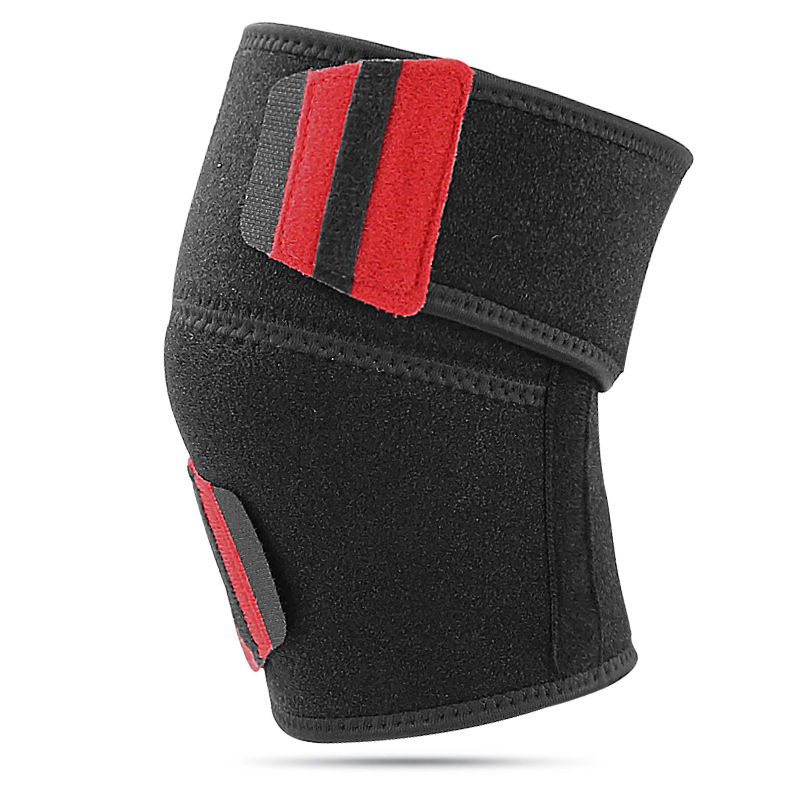Sportski koljeni štitnici – samoljepljivi, mekani apsorberi udara, s Velcro trakom; glavni materijali: OK tkanina u kompozitu sa spužvom, spandeks, potporna traka, Velcro; za odrasle; pogodnih za badminton, odbojku, košarku