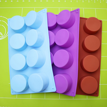 Nyolc üreges kör alakú szilikon forma süteményekhez, tortákhoz, tartekhoz és csokoládéhoz