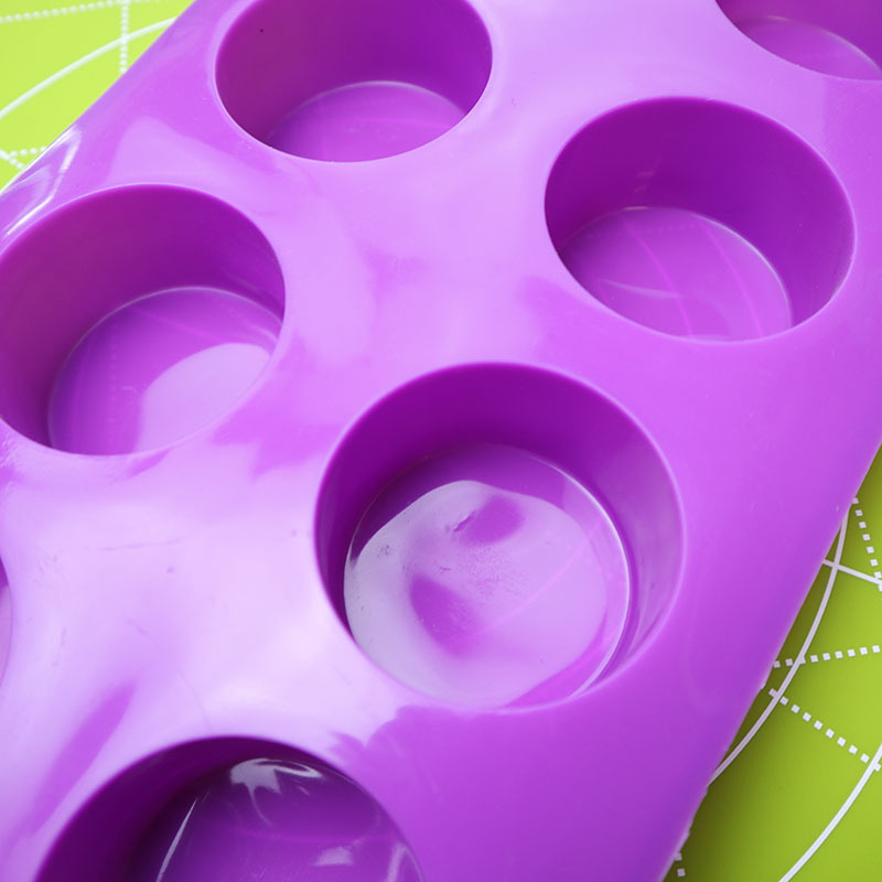 Nyolc üreges kör alakú szilikon forma süteményekhez, tortákhoz, tartekhoz és csokoládéhoz