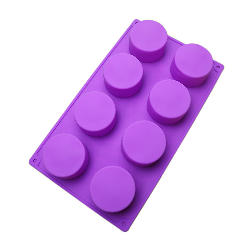 Nyolc üreges kör alakú szilikon forma süteményekhez, tortákhoz, tartekhoz és csokoládéhoz