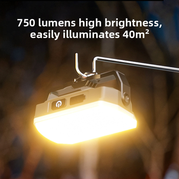 LED baterka pre kempovanie a opravy, magnetická pracovná lampa, model K3008, 750 lm, 3,7 V, 4000–10000 mAh