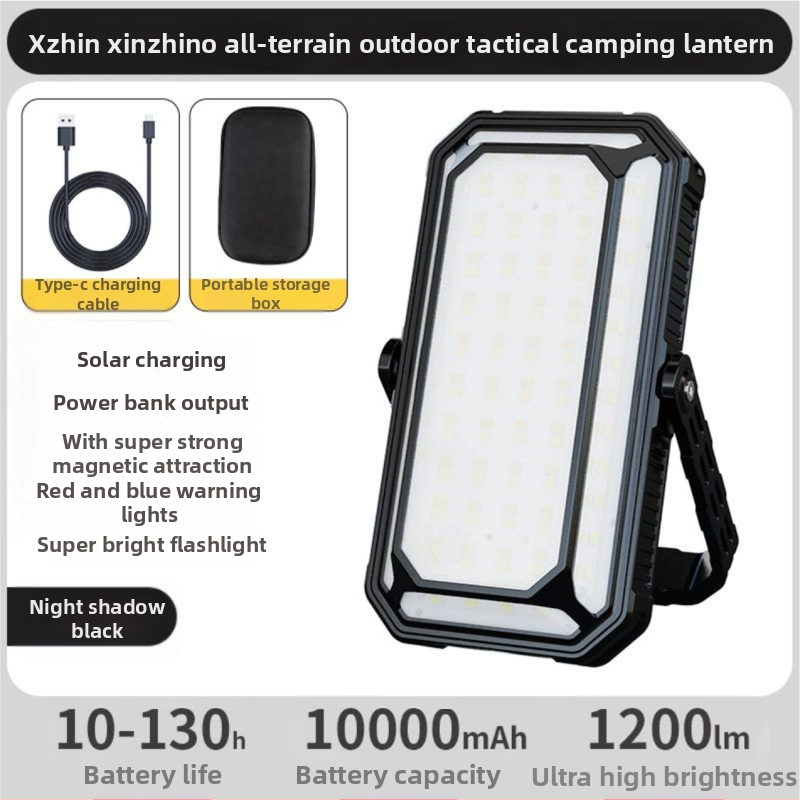 LED baterka pre kempovanie a opravy, magnetická pracovná lampa, model K3008, 750 lm, 3,7 V, 4000–10000 mAh