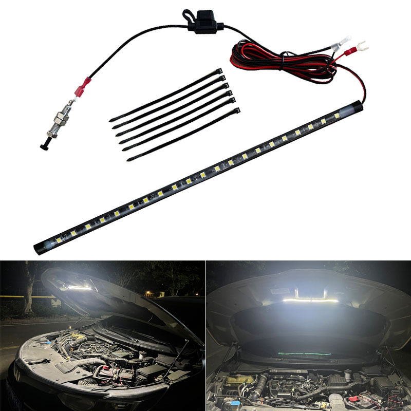 Yqg-5050 LED lampa za nužnu inspekciju poklopca motora automobila s automatskim prekidačem, 12V, 38×1,2 cm, 6000K, 5000 lm