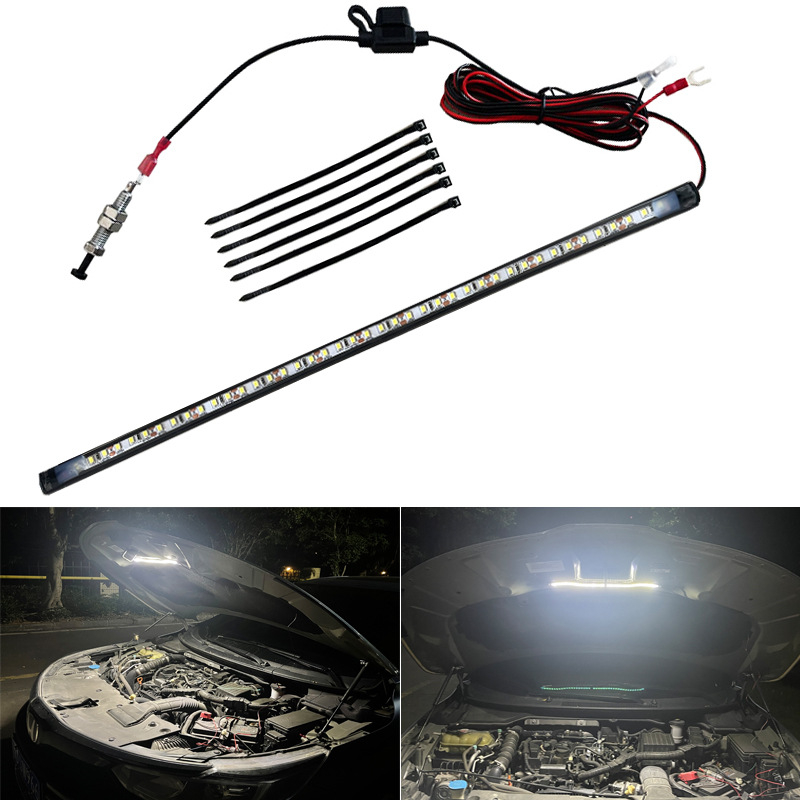 Yqg-5050 LED lampa za nužnu inspekciju poklopca motora automobila s automatskim prekidačem, 12V, 38×1,2 cm, 6000K, 5000 lm