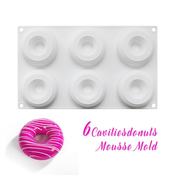 Silikonski kalup za krofnice, set od 6 komada, za DIY francusku mousse tortu
