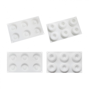 Silikonski kalup za krofnice, set od 6 komada, za DIY francusku mousse tortu