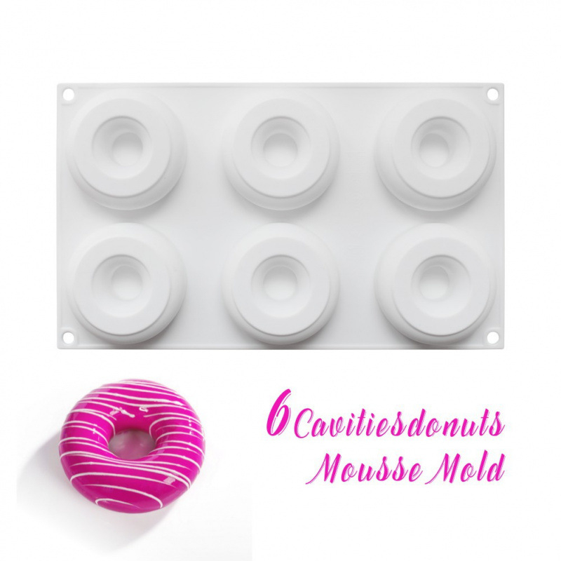 Silikonski kalup za krofnice, set od 6 komada, za DIY francusku mousse tortu