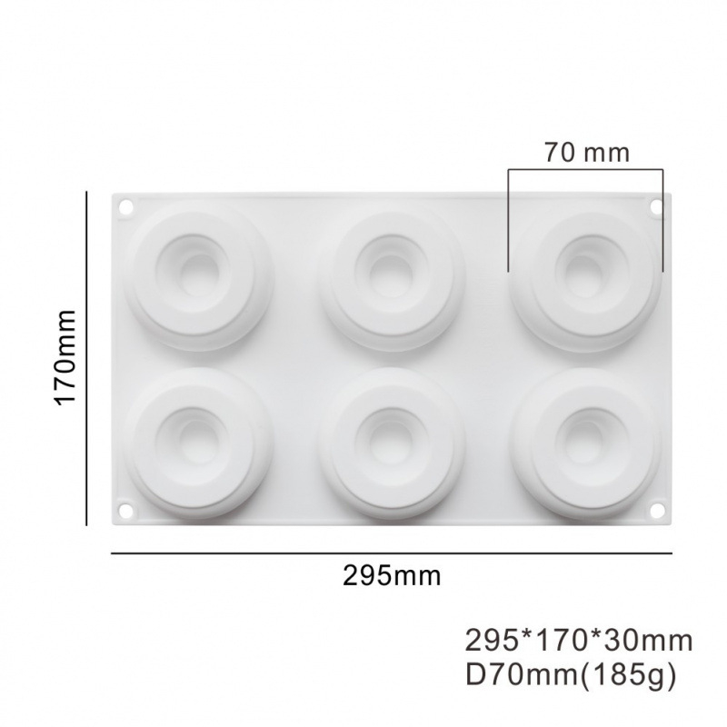 Silikonski kalup za krofnice, set od 6 komada, za DIY francusku mousse tortu