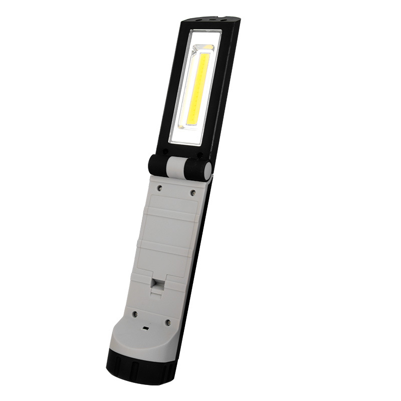 LED radna svjetiljka s magnetskim kukom, COB svjetlo, sklopiva ručna svjetiljka, 1W, napajanje suha baterija, ABS kućište, domet 50–100 m